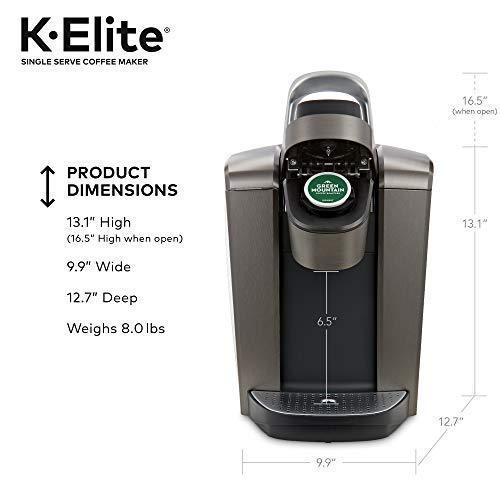 Keurig K-Elite Coffee Maker, Single Serve K-Cup Pod Coffee Brewer, With Iced Coffee Capability, Brushed Slate pinegardens
