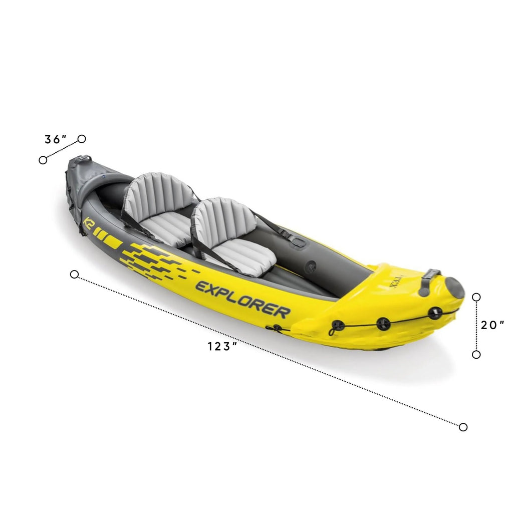 Intex Explorer K2 2 Person Inflatable Kayak Set mysite