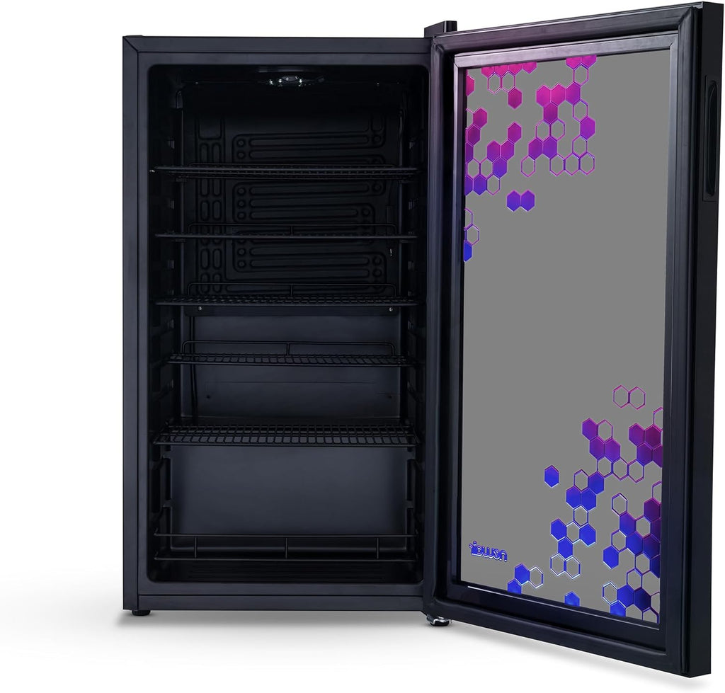 Beverage Refrigerator Cooler | 126 Cans Free Standing with Right Hinge Glass Door | Mini Fridge Beverage Organizer Perfect For Beer, Wine, Soda, And Cooler Drinks mysite