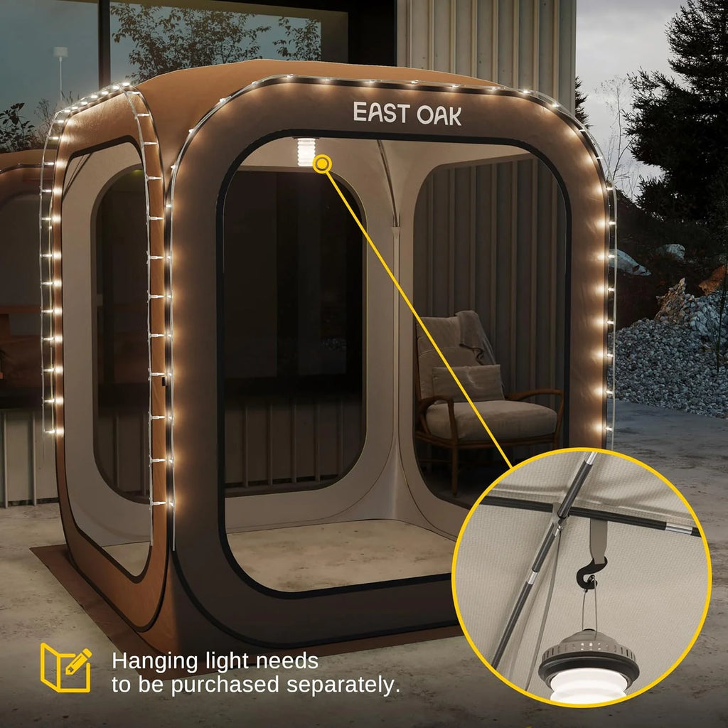 EAST OAK Screen House Tent Pop-Up, Portable Screen Room Canopy Instant Screen Tent 10 x 10 FT with Carry Bag for Patio, Backyard, Deck & Outdoor Activities, Beige mysite
