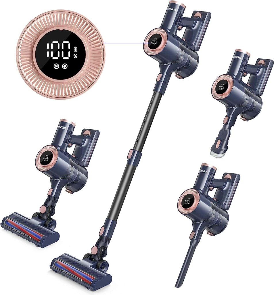 Homeika Cordless Vacuum Cleaner H016, 20Kpa Suction, 200W Motor, 1.5L Capacity, LED Display, Blue pinegardens