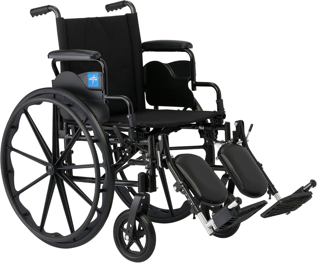 Lightweight Wheelchair for Adults With Swing-Back, Desk-Length Arms, Elevating Leg Rests; 18W" x 16"D Seat mysite