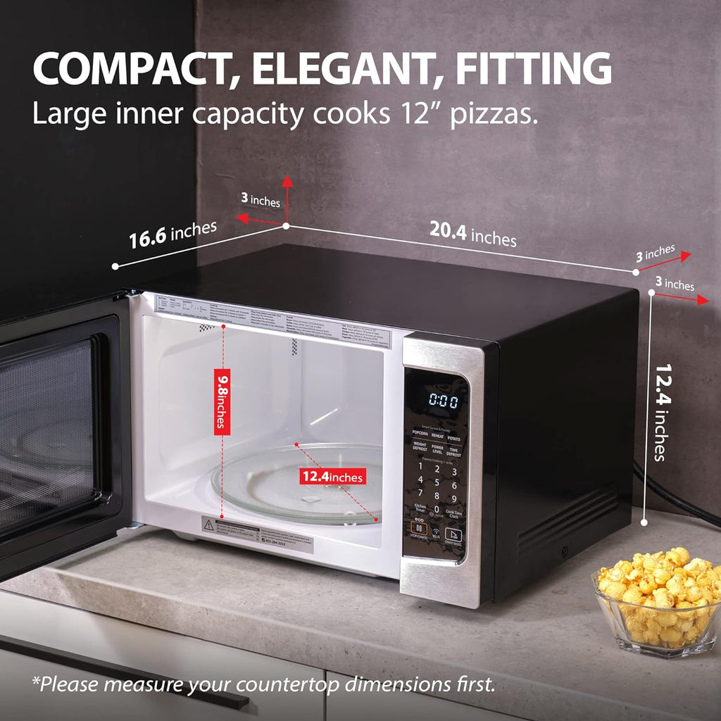 TOSHIBA 4-in-1 ML-EC42P(SS) Countertop Microwave Oven, Smart Sensor, Convection, Air Fryer Combo, Mute Function, Position Memory 13.6" Turntable, 1.5 Cu Ft, 1000W, Silver mysite