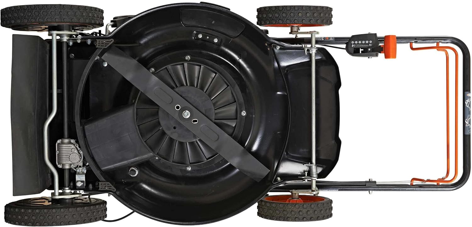 YARDMAX 22 in. 201cc Select PACE 6 Speed CVT High Wheel RWD 3-in-1 Gas Walk Behind Self Propelled Lawn Mower, Black pinegardens