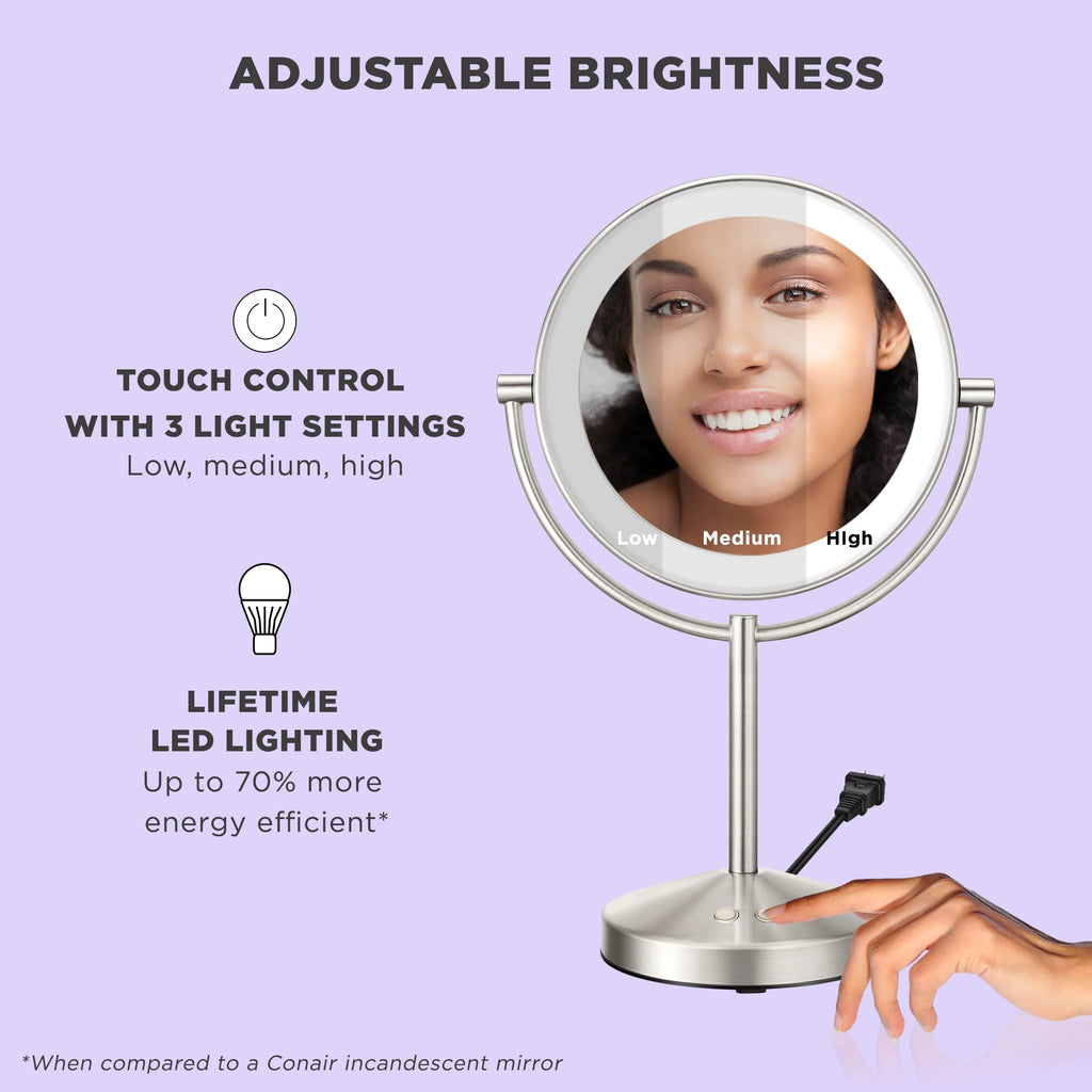 Conair Lighted Makeup Mirror, 1X/10x Magnifying Mirror pinegardens