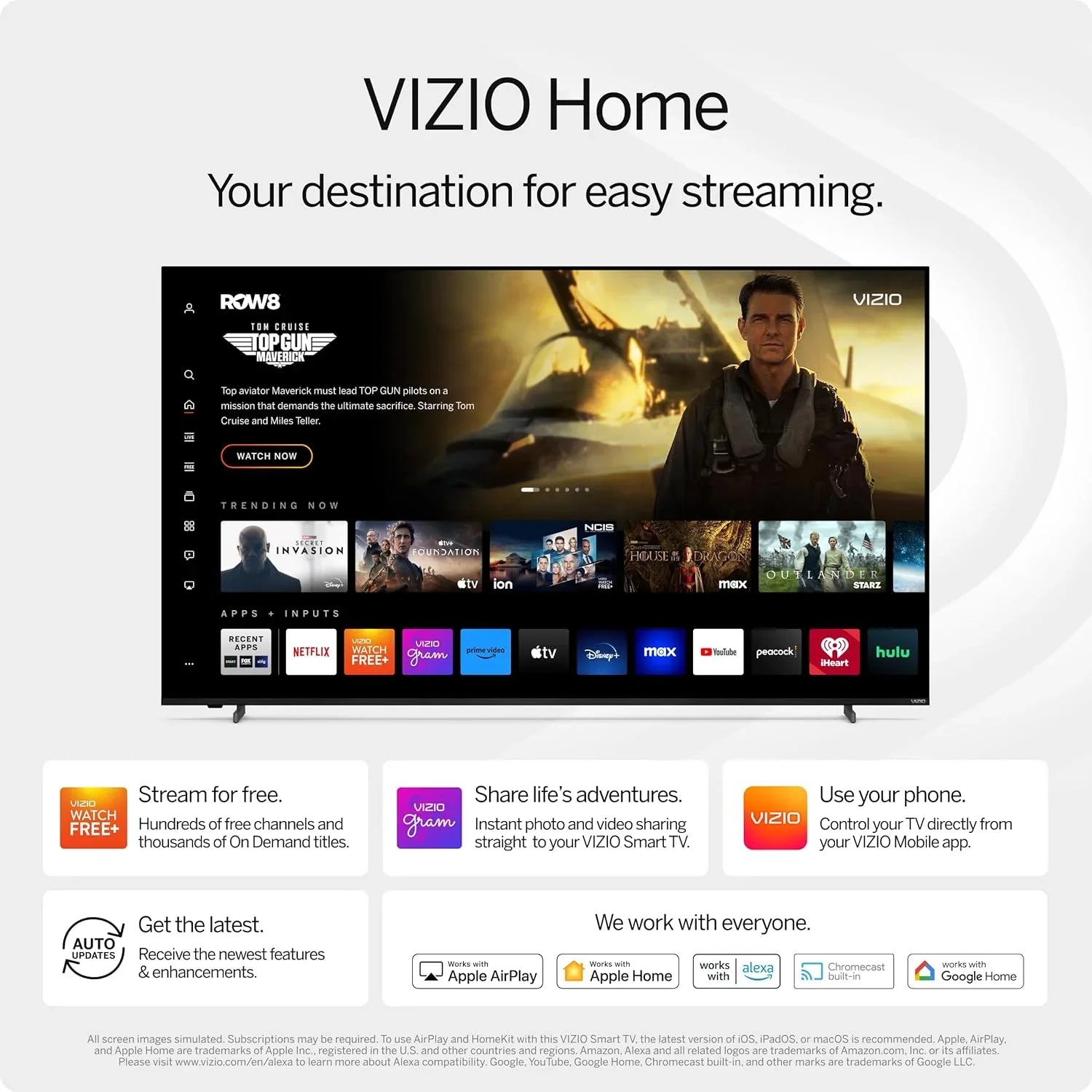 VIZIO 50′′ 4K Resolution HDR Smart TV pinegardens