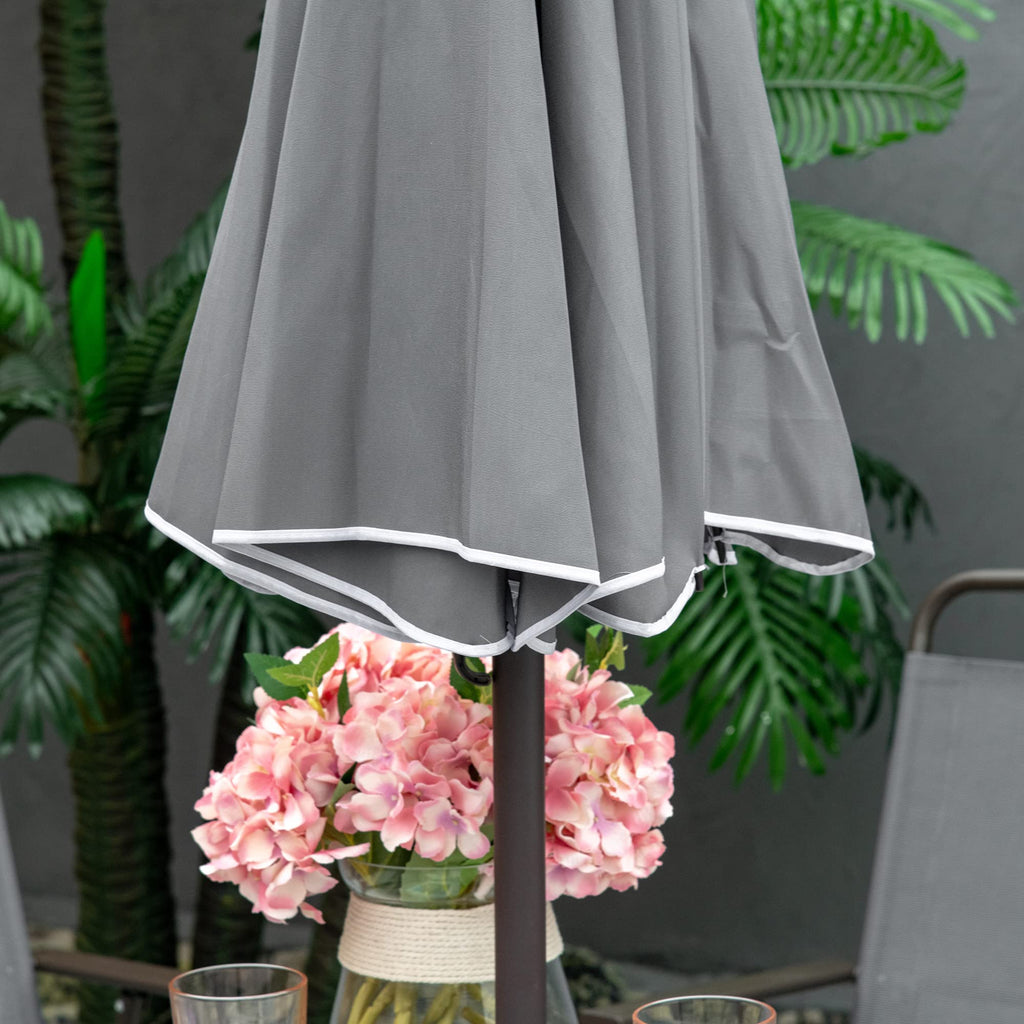 Outsunny 6 Piece Patio Dining Set for 4 with Umbrella pinegardens