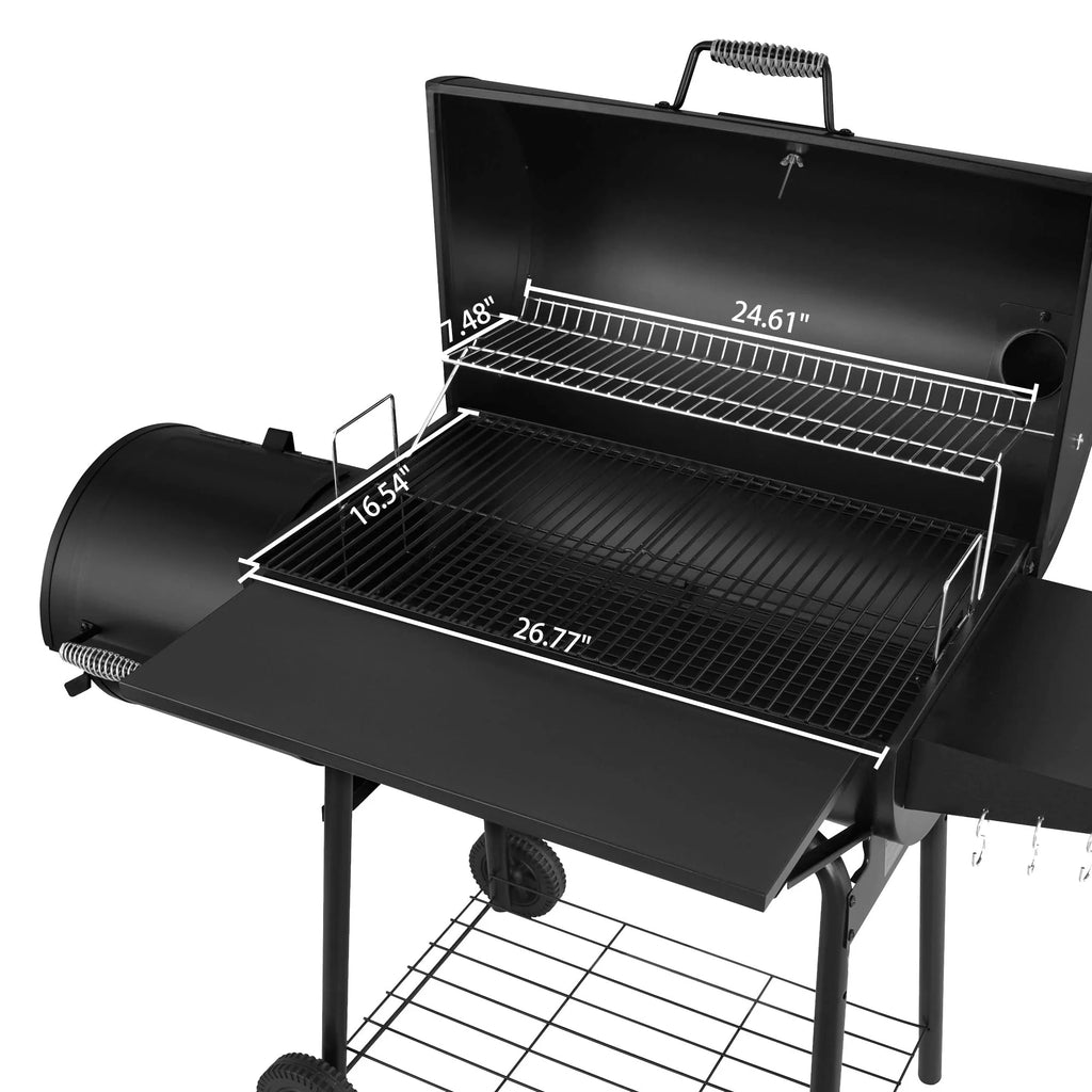 Royal Gourmet 30" BBQ Charcoal Grill and Offset Smoker pinegardens