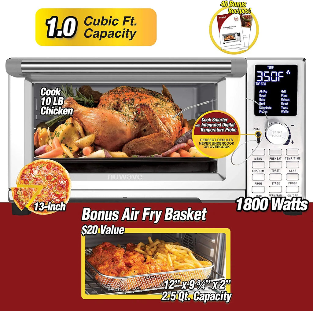 Nuwave Bravo Convection Toaster Ovens Air Fryer Combo pinegardens