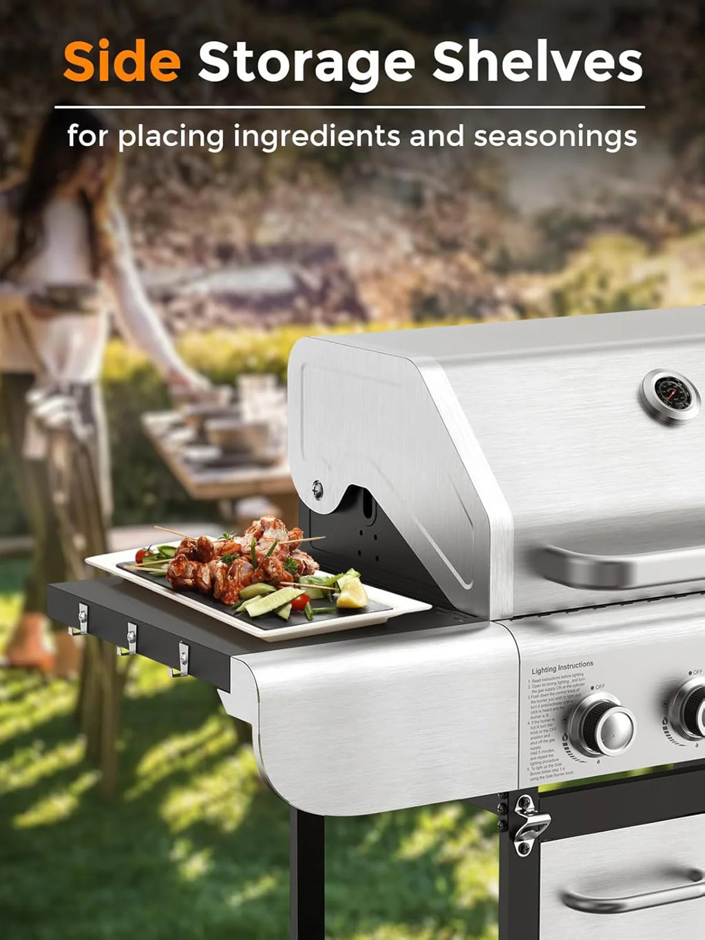 4-Burner BBQ Propane Gas Grill, 44000 BTU mysite