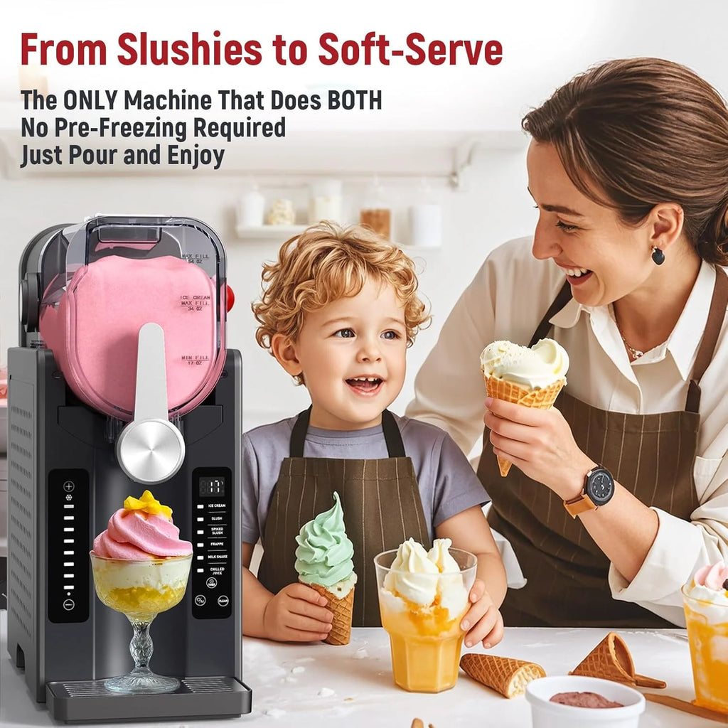 Slushie Machine: No Ice Needed All-in-One Slushy Maker for Home, Real-Time Temp Display, Auto-Clean, 6 Preset | Frozen Margaritas, Cocktails, Frappés, Ice Cream, Smoothies, Milkshakes,Summer Parties mysite