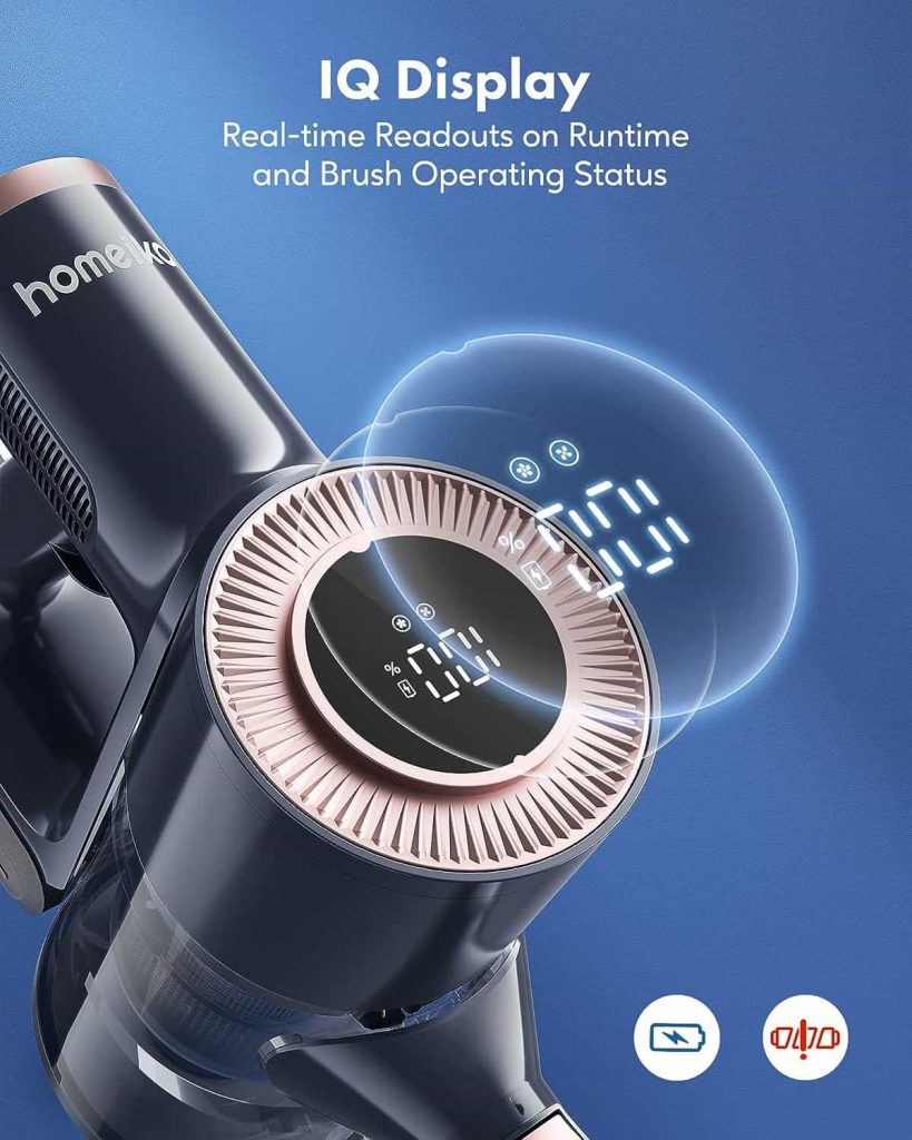 Homeika Cordless Vacuum Cleaner H016, 20Kpa Suction, 200W Motor, 1.5L Capacity, LED Display, Blue pinegardens