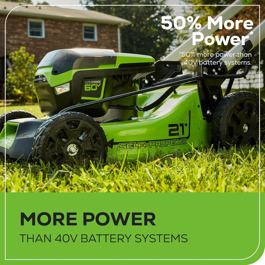 Greenworks 60V 21” Cordless Lawn Mower pinegardens