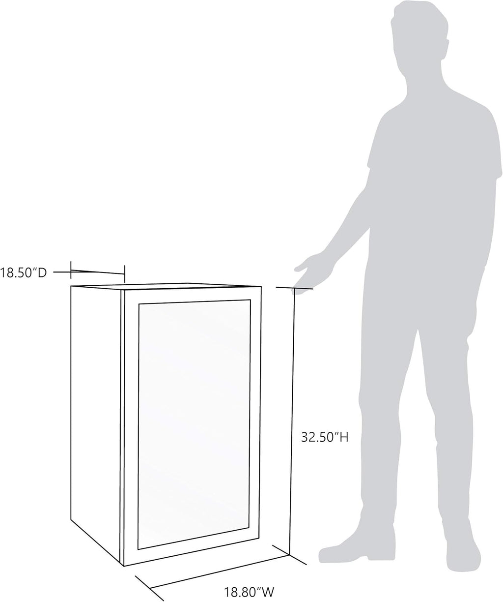 Beverage Refrigerator Cooler | 126 Cans Free Standing with Right Hinge Glass Door | Mini Fridge Beverage Organizer Perfect For Beer, Wine, Soda, And Cooler Drinks mysite