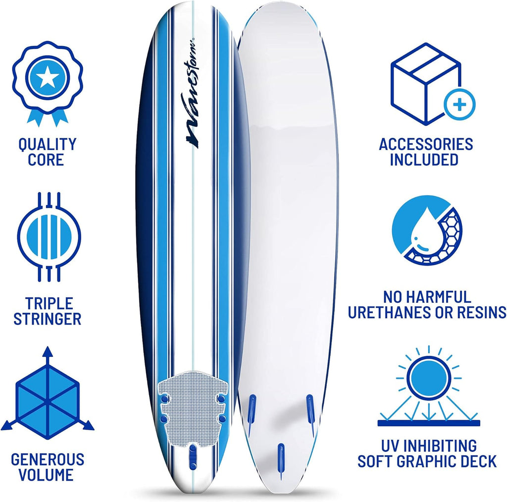 2025 Wavestorm 8ft Classic Longboard Surfboard pinegardens