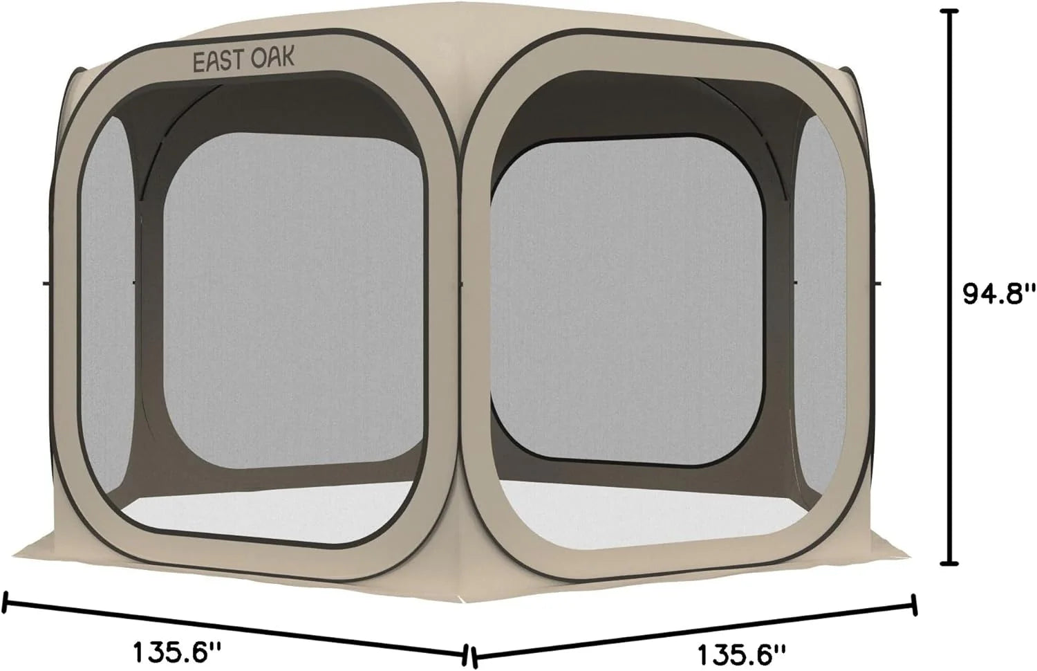 EAST OAK Screen House Tent Pop-Up, Portable Screen Room Canopy Instant Screen Tent 10 x 10 FT with Carry Bag for Patio, Backyard, Deck & Outdoor Activities, Beige mysite