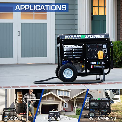 DuroMax XP12000EH Dual Fuel Generator – 12,000W Gas/Propane, 457cc 4-Stroke Engine, EPA/CARB Compliant pinegardens