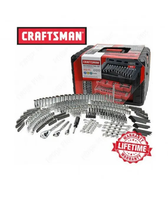 Craftsman 450-Piece Ratchet Socket Hand Wrench Mechanics Toolset pinegardens