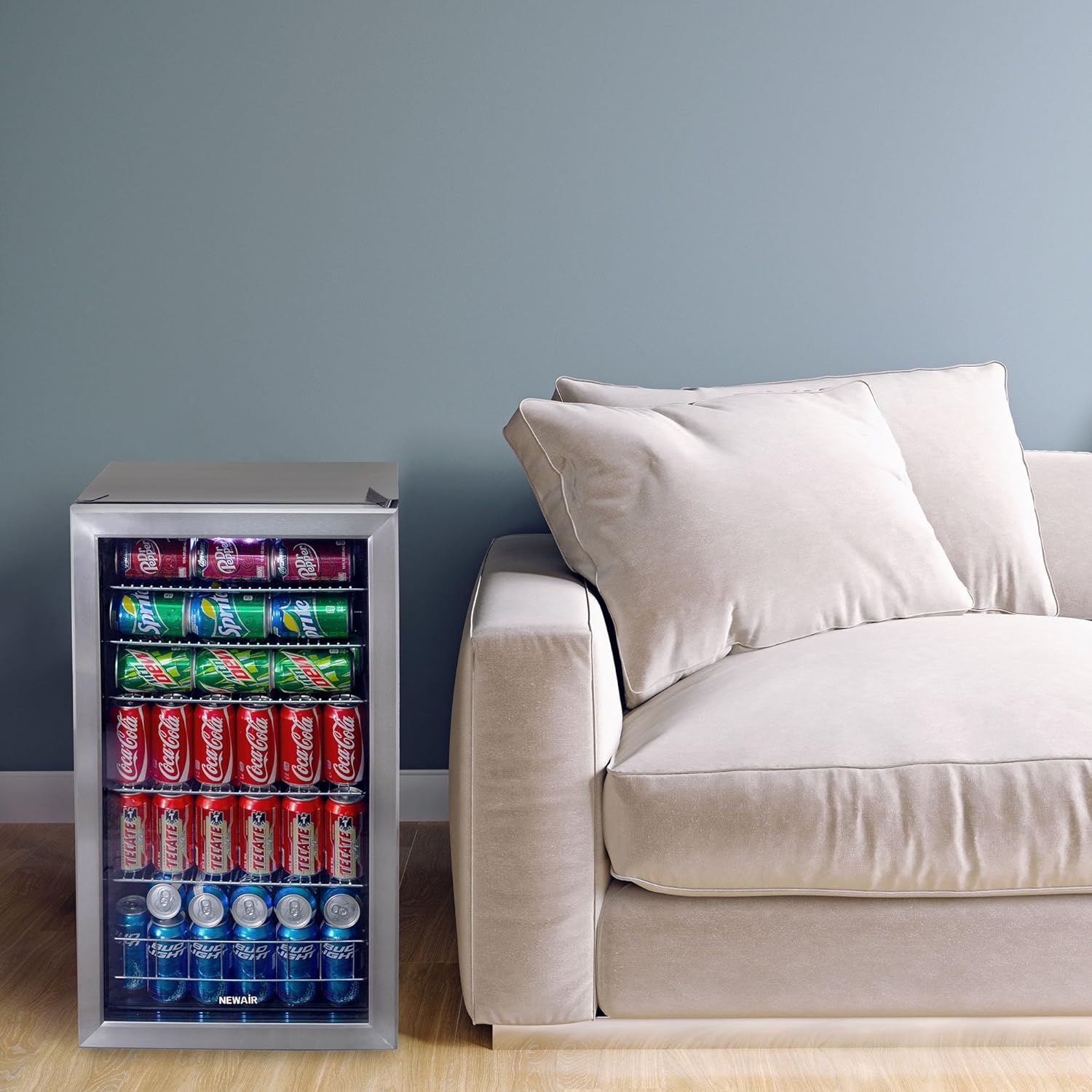 Beverage Refrigerator Cooler | 126 Cans Free Standing with Right Hinge Glass Door | Mini Fridge Beverage Organizer Perfect For Beer, Wine, Soda, And Cooler Drinks mysite