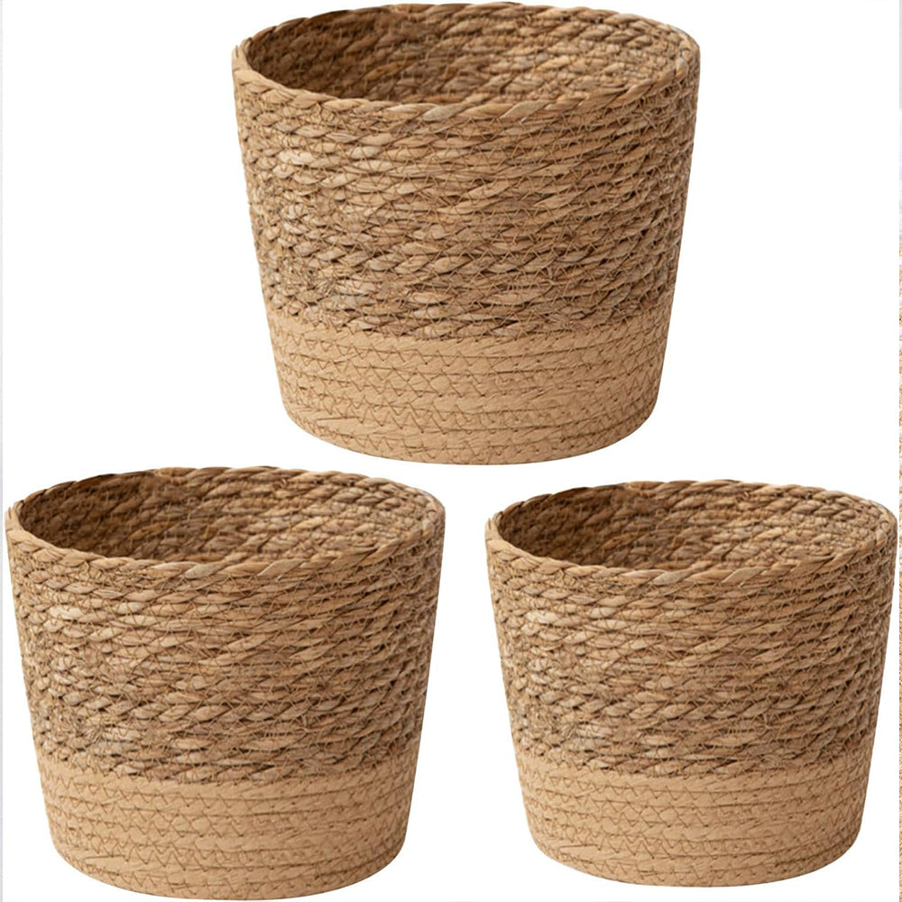 Seagrass Plant Basket 8 Inch Indoor Pot Cover Fits 6 to 7 Inch Nursery Pots