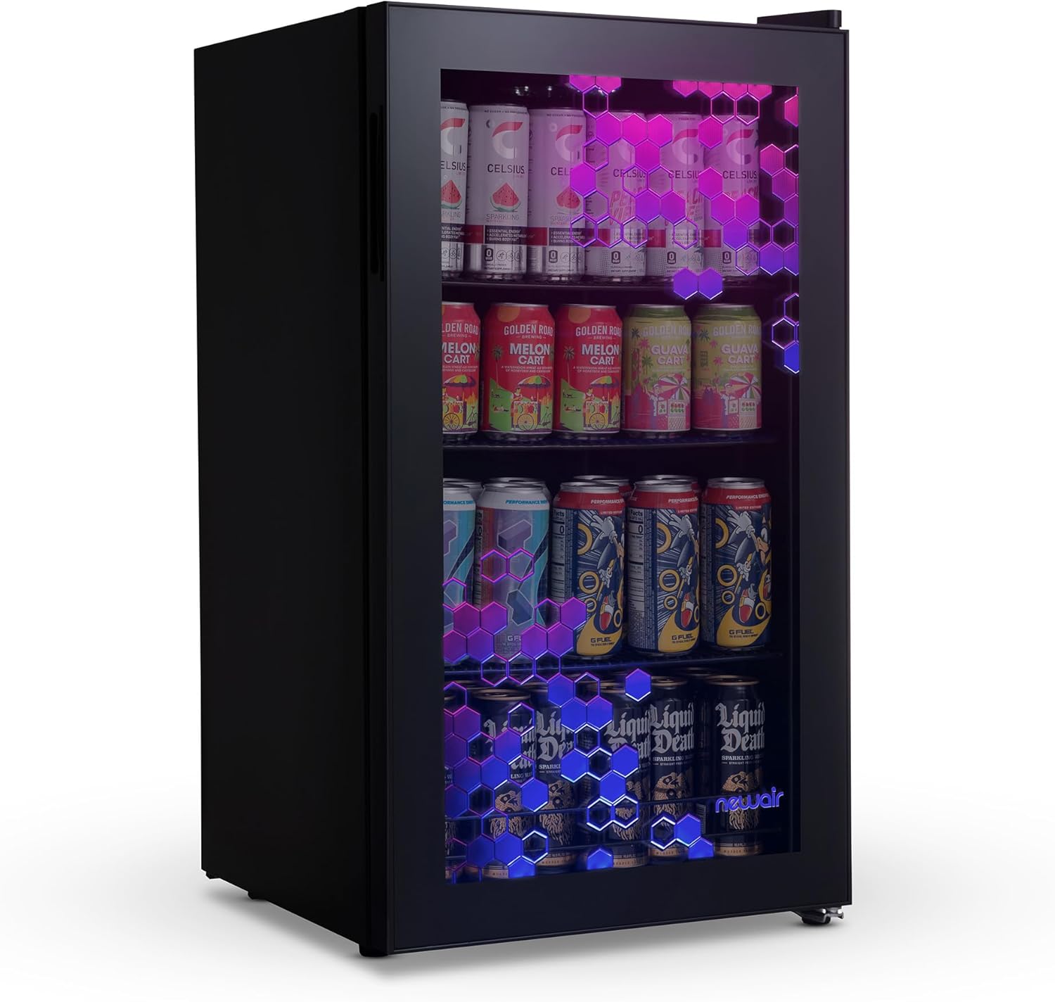 Beverage Refrigerator Cooler | 126 Cans Free Standing with Right Hinge Glass Door | Mini Fridge Beverage Organizer Perfect For Beer, Wine, Soda, And Cooler Drinks mysite