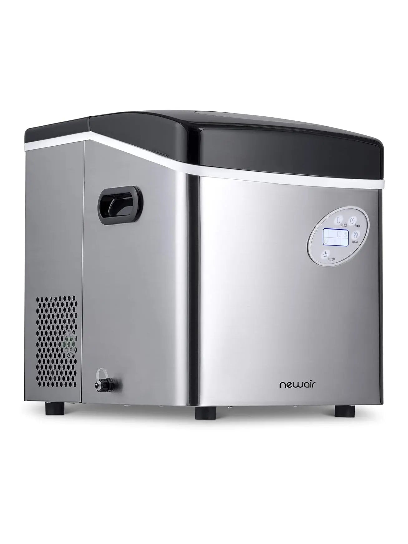 Newair Portable Ice Maker 50 lb. Daily, 12 Cubes in Under 7 Minutes - Compact Countertop Design - 3 Size Bullet Shaped Ice - for Kitchen/Office/RV/Bar - Stainless Steel pinegardens
