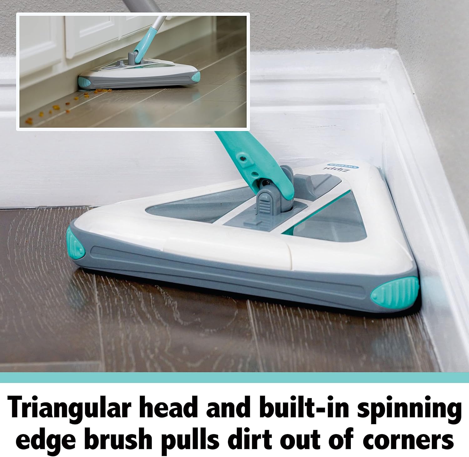 2025 Zippi Sweeper Max- Powerful and Lightweight Sweeper  Perfect for Carpet Hardwood and Tile  Triangular Design Allows for Sweeping in Corners  1000 mAh Rechargeable Battery mysite