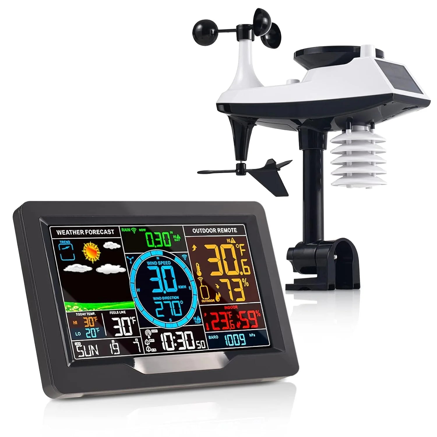 Professional Weather Station Wireless Indoor Outdoor Thermometer pinegardens