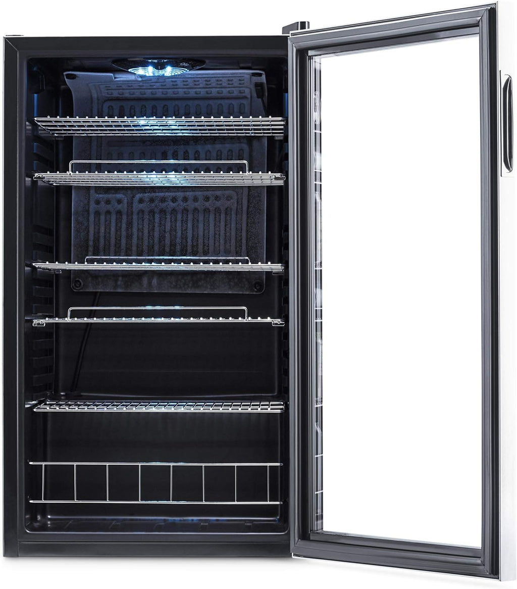 Beverage Refrigerator Cooler | 126 Cans Free Standing with Right Hinge Glass Door | Mini Fridge Beverage Organizer Perfect For Beer, Wine, Soda, And Cooler Drinks mysite