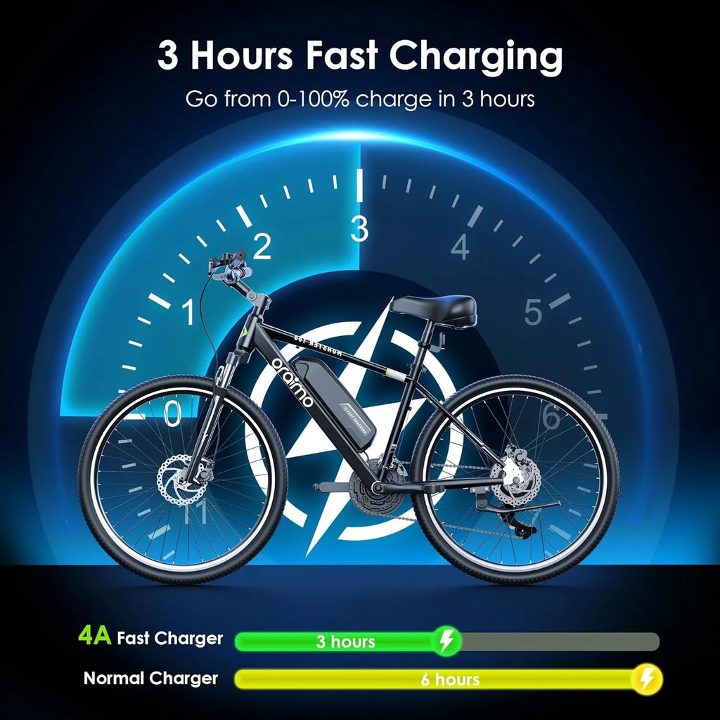 Adult Electric Bike, 350W BAFANG Motor (500W Peak), 4A 3H Fast Charging, 468Wh Li-Ion Battery, 21 Speed Gears, Air Saddle, 45 Miles 20 MPH 26" Mountain Bike Electric Bike, ANSI/CAN/UL2849 Compliant pinegardens