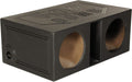 QPower QBOMB12VL Dual 12′′ Vented Subwoofer Box – Durable MDF, Black Rhino Liner Finish pinegardens