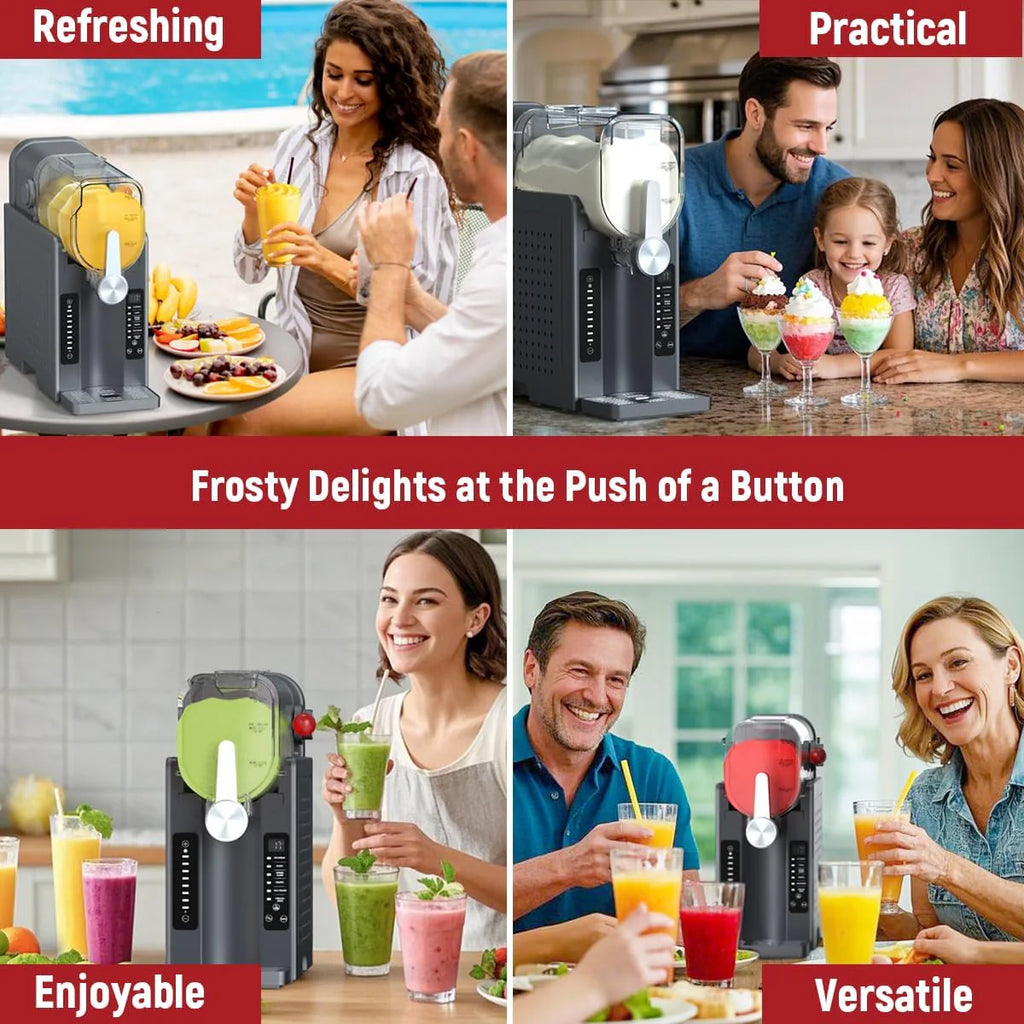 Slushie Machine: No Ice Needed All-in-One Slushy Maker for Home, Real-Time Temp Display, Auto-Clean, 6 Preset | Frozen Margaritas, Cocktails, Frappés, Ice Cream, Smoothies, Milkshakes,Summer Parties mysite