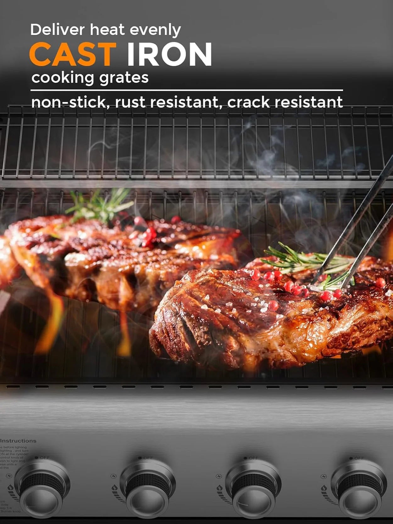 4-Burner BBQ Propane Gas Grill, 44000 BTU mysite