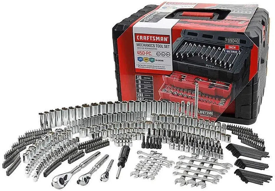Craftsman 450-Piece Ratchet Socket Hand Wrench Mechanics Toolset pinegardens
