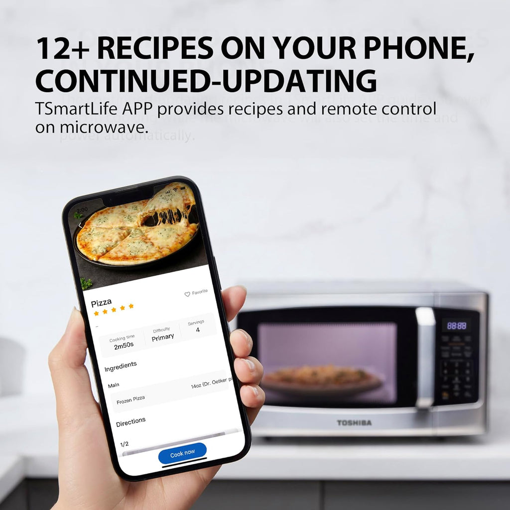 TOSHIBA 4-in-1 ML-EC42P(SS) Countertop Microwave Oven, Smart Sensor, Convection, Air Fryer Combo, Mute Function, Position Memory 13.6" Turntable, 1.5 Cu Ft, 1000W, Silver mysite