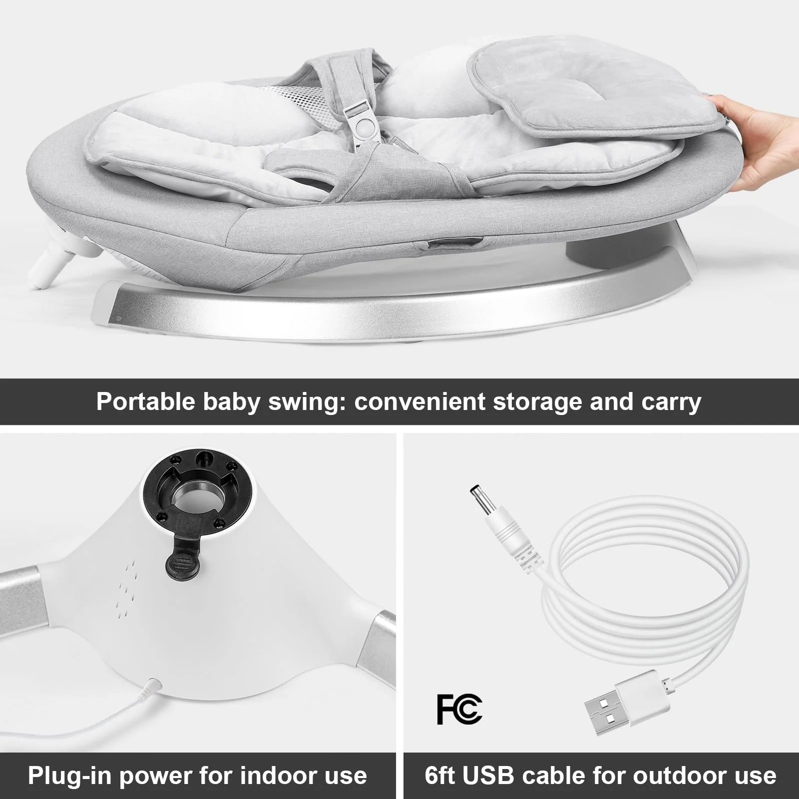 HARPPA Electric Baby Swing for Infants to Toddler with 5 Speed mysite