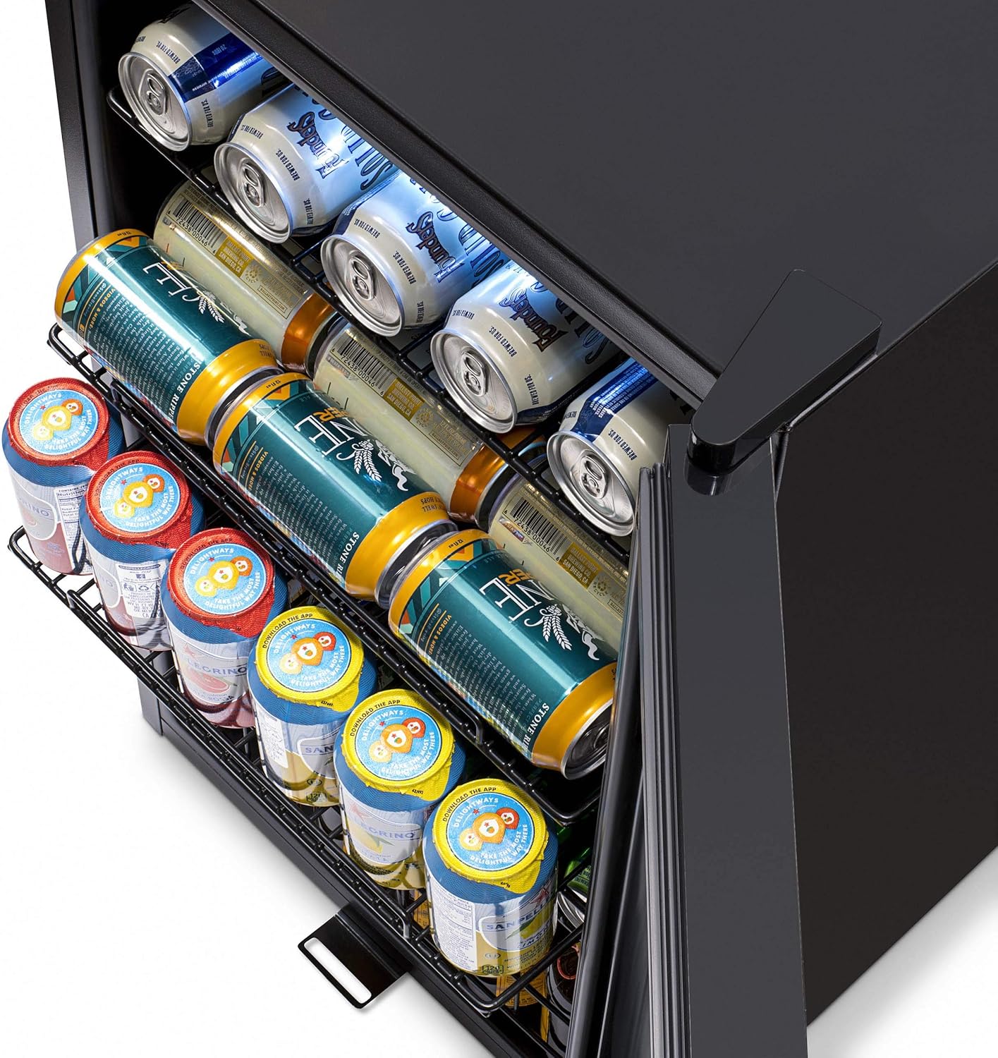 Beverage Refrigerator Cooler | 126 Cans Free Standing with Right Hinge Glass Door | Mini Fridge Beverage Organizer Perfect For Beer, Wine, Soda, And Cooler Drinks mysite