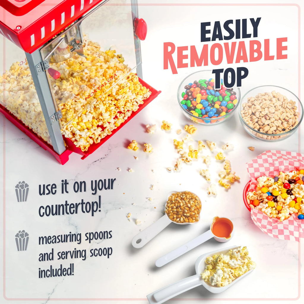 Nostalgia Popcorn Maker Machine With 2.5 Oz Kettle pinegardens