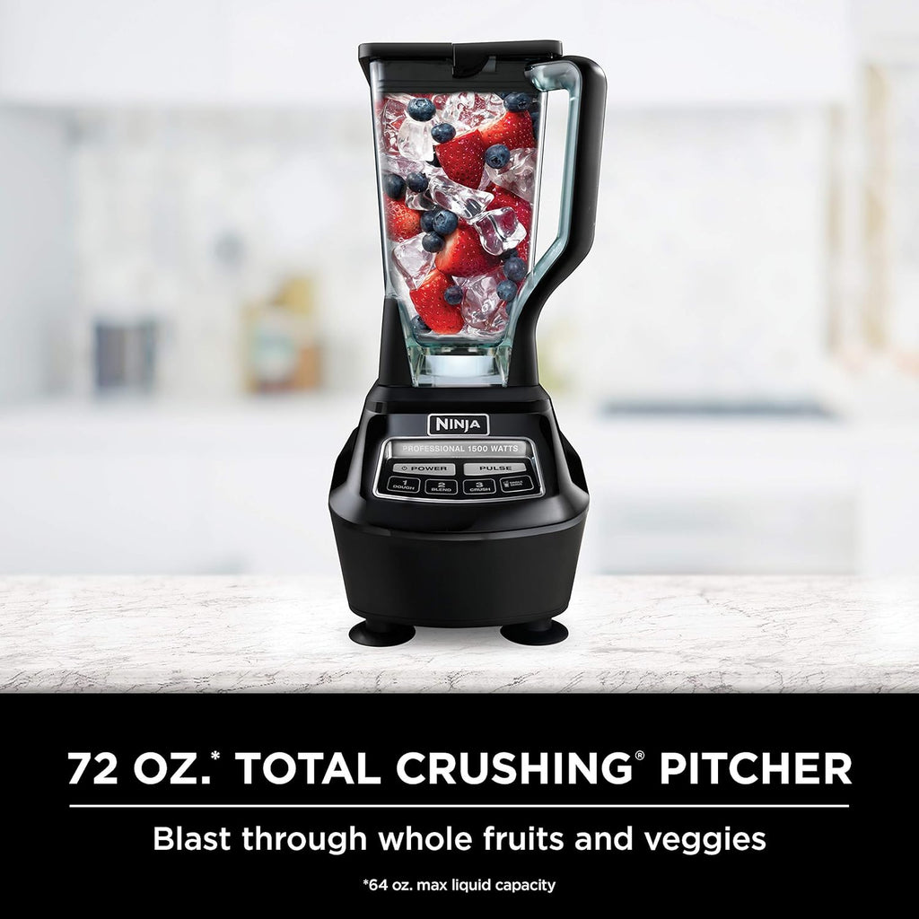 Ninja BL770 Mega Kitchen System, 1500W Blender & Processor, 72oz Pitcher, 64oz Bowl, 16oz To-Go Cups, Black pinegardens