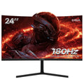 CRUA 24" 180Hz Curved Gaming Monitor - FHD 1080P Frameless Computer Monitor, AMD Freesync, Low Motion Blur,Dp&Hdmi Port, Black mysite