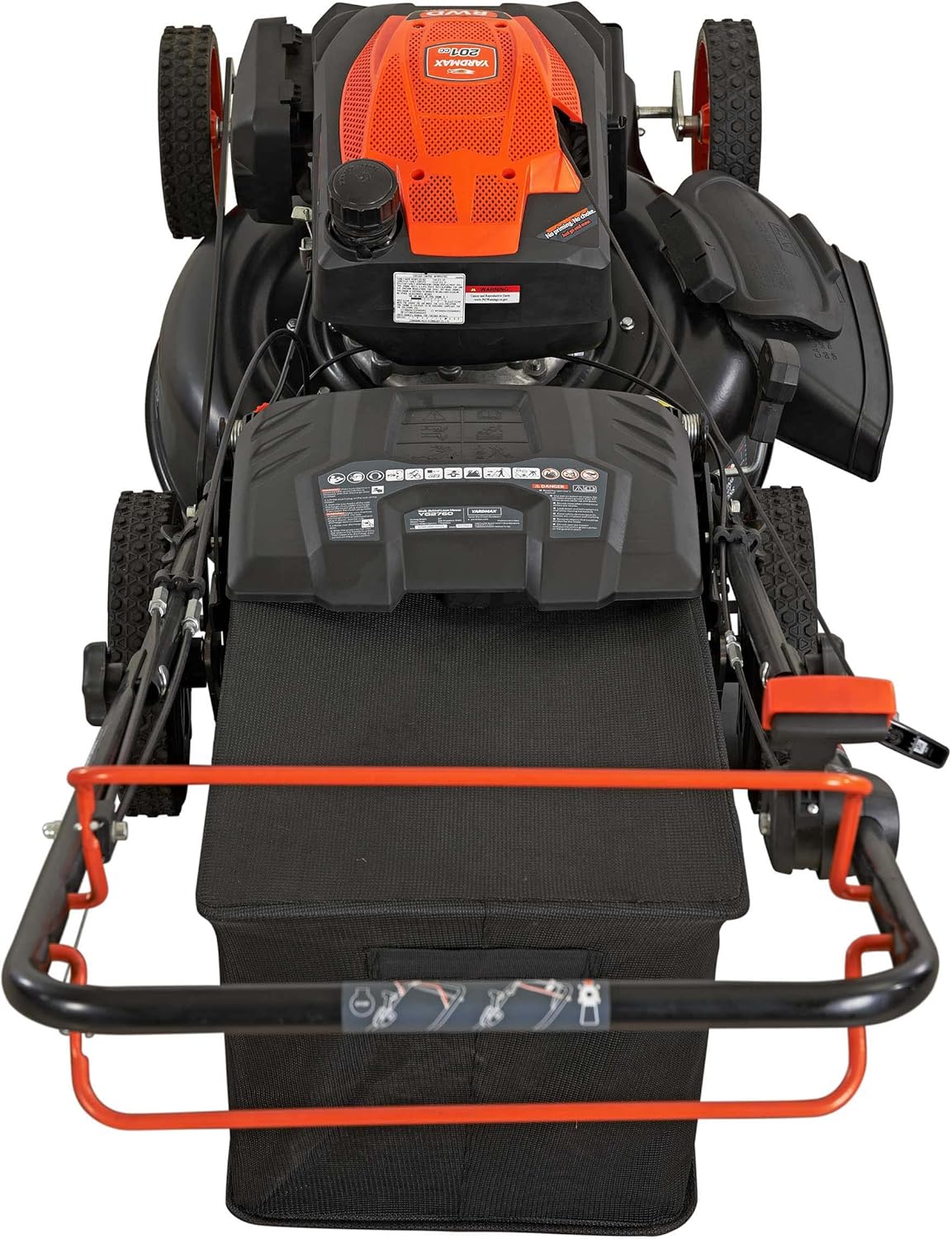 YARDMAX 22 in. 201cc Select PACE 6 Speed CVT High Wheel RWD 3-in-1 Gas Walk Behind Self Propelled Lawn Mower, Black pinegardens