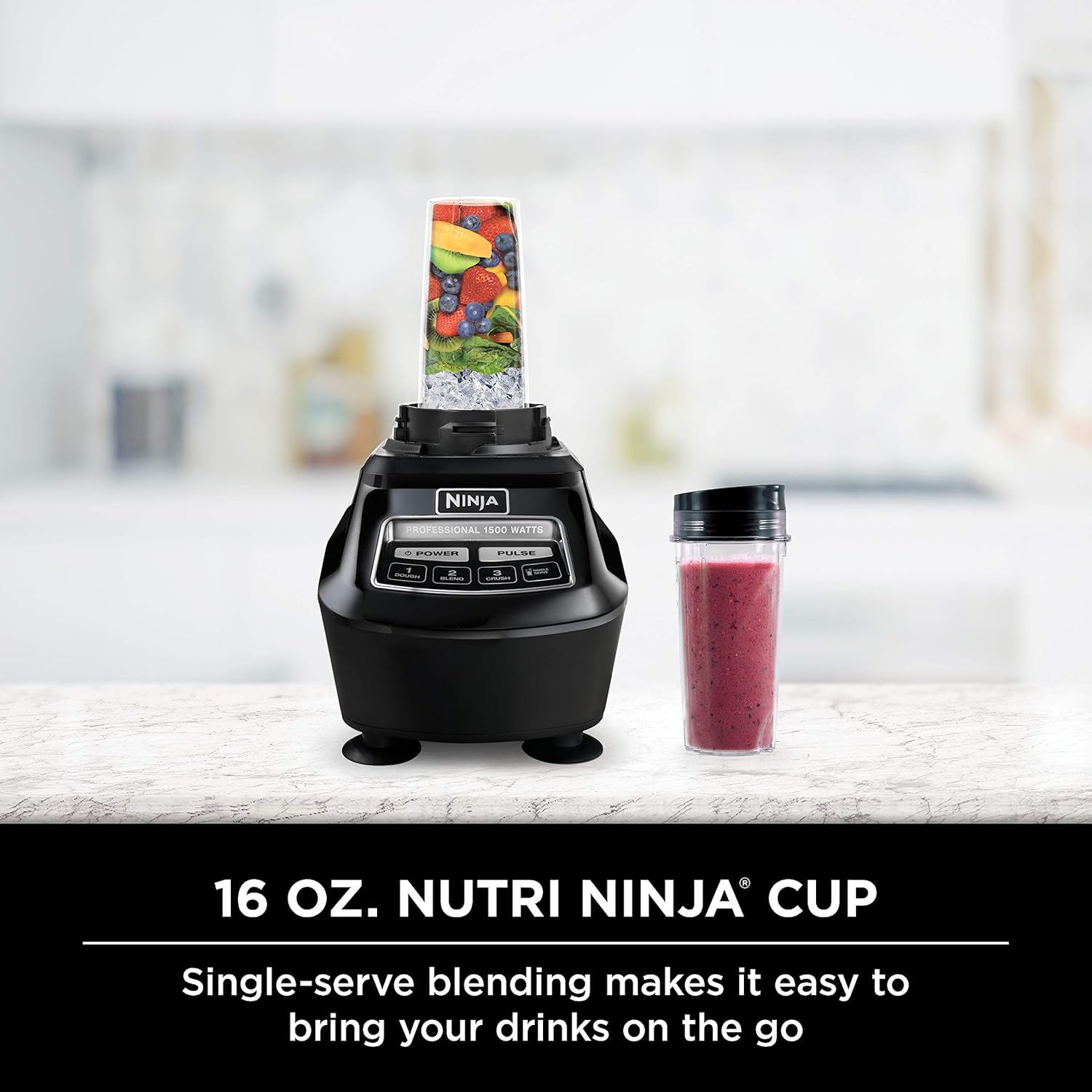Ninja BL770 Mega Kitchen System, 1500W Blender & Processor, 72oz Pitcher, 64oz Bowl, 16oz To-Go Cups, Black pinegardens