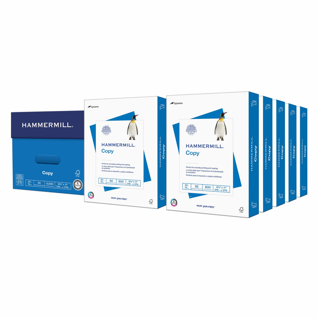 Hammermill 20 lb. Copy Paper, 8.5′′ x 11′′, 10 Reams, 5,000 Sheets, White, FSC Certified pinegardens