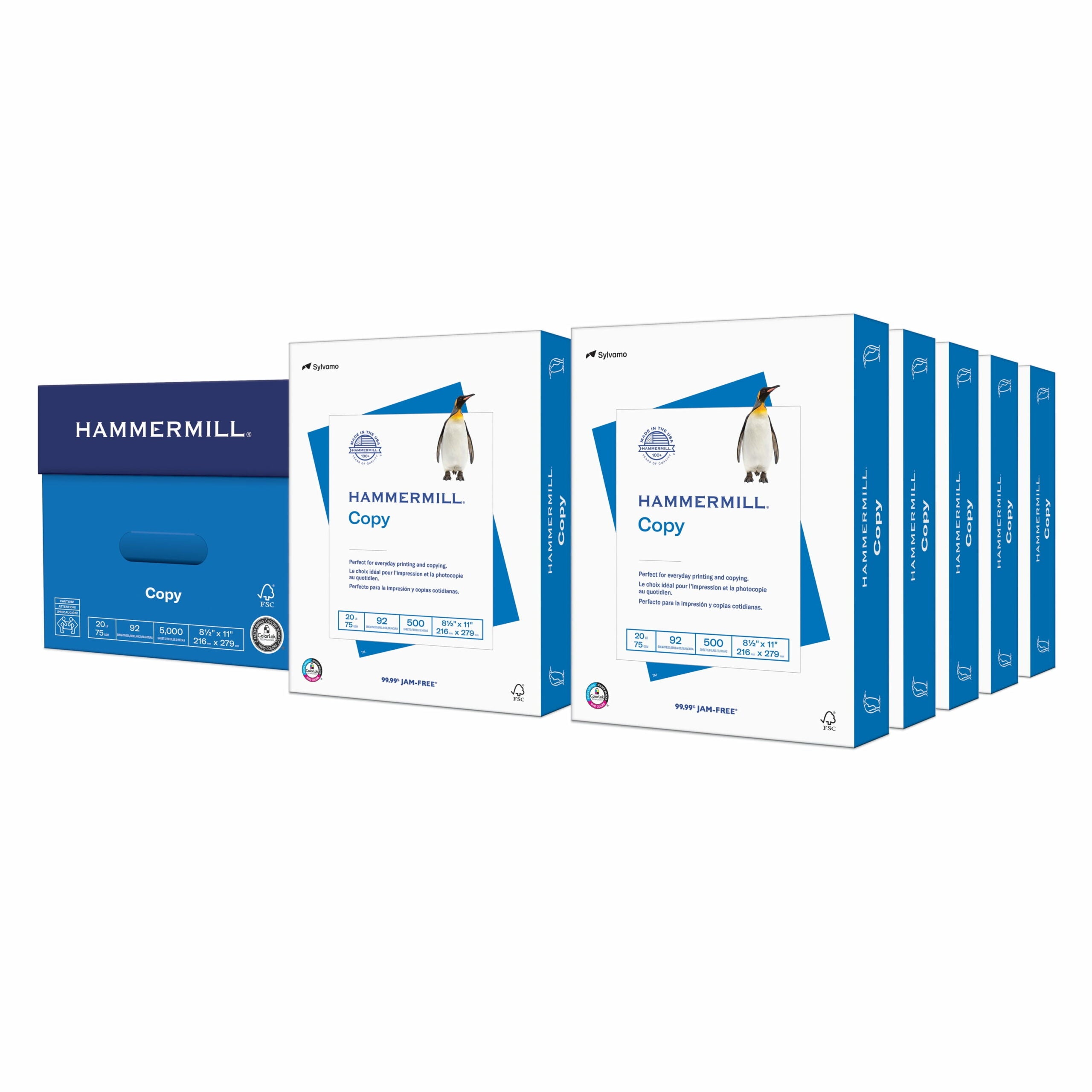 Hammermill 20 lb. Copy Paper, 8.5′′ x 11′′, 10 Reams, 5,000 Sheets, White, FSC Certified pinegardens
