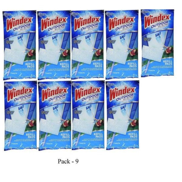 2025 Windex Outdoor All-in-One Window Cleaner Pads (Refill, Pack - 9) pinegardens