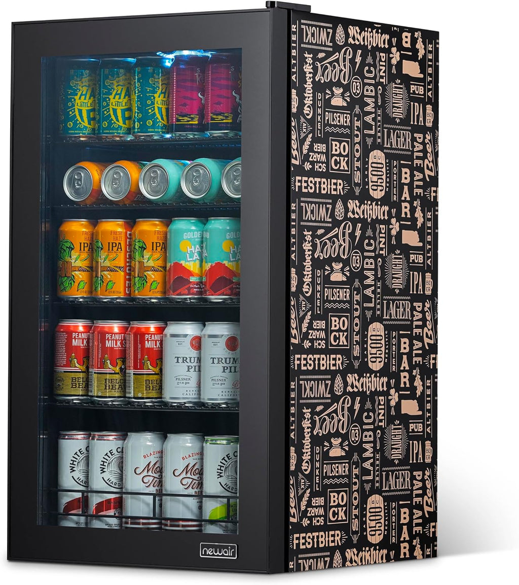 Beverage Refrigerator Cooler | 126 Cans Free Standing with Right Hinge Glass Door | Mini Fridge Beverage Organizer Perfect For Beer, Wine, Soda, And Cooler Drinks mysite