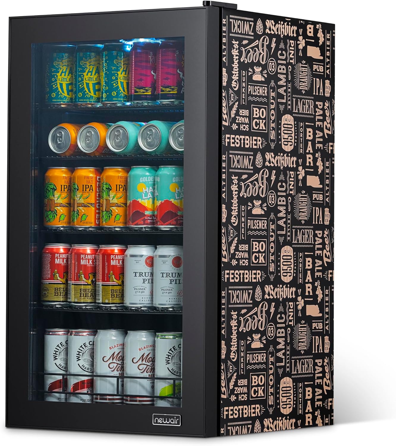 Beverage Refrigerator Cooler | 126 Cans Free Standing with Right Hinge Glass Door | Mini Fridge Beverage Organizer Perfect For Beer, Wine, Soda, And Cooler Drinks mysite