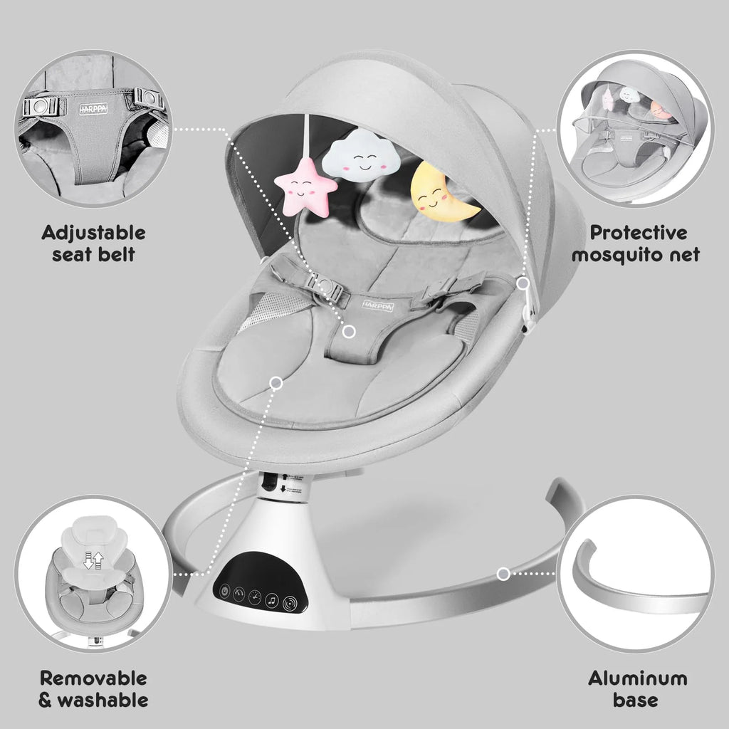 HARPPA Electric Baby Swing for Infants to Toddler with 5 Speed mysite
