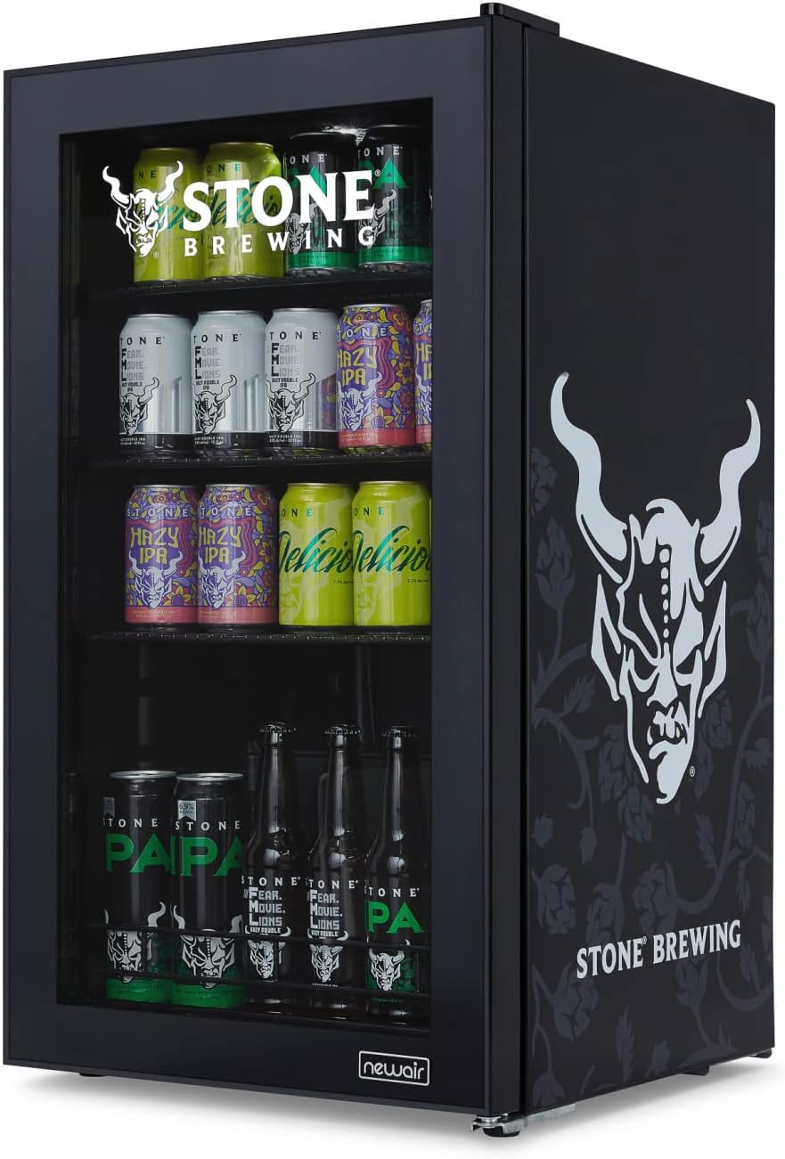 Beverage Refrigerator Cooler | 126 Cans Free Standing with Right Hinge Glass Door | Mini Fridge Beverage Organizer Perfect For Beer, Wine, Soda, And Cooler Drinks mysite