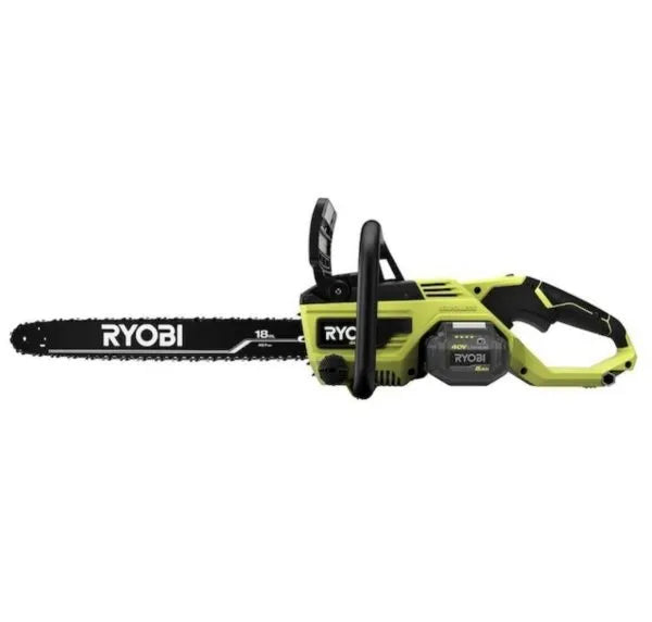 Ryobi 18′′ 40V Cordless Chainsaw Kit with Battery & Charger, Green mysite